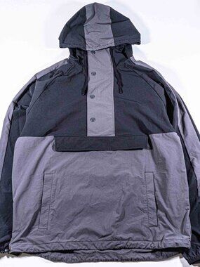 Fourlaps 1/2 Zip Packable Anorak Jacket Pullover Mens Large Windbreaker Hooded